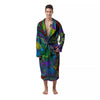 Psychedelic Abstract Print Men's Robe-grizzshop