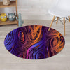 Psychedelic Abstract Round Rug-grizzshop