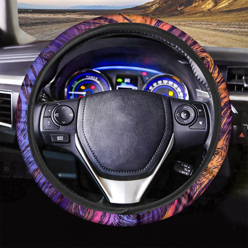 Psychedelic Abstract Steering Wheel Cover-grizzshop