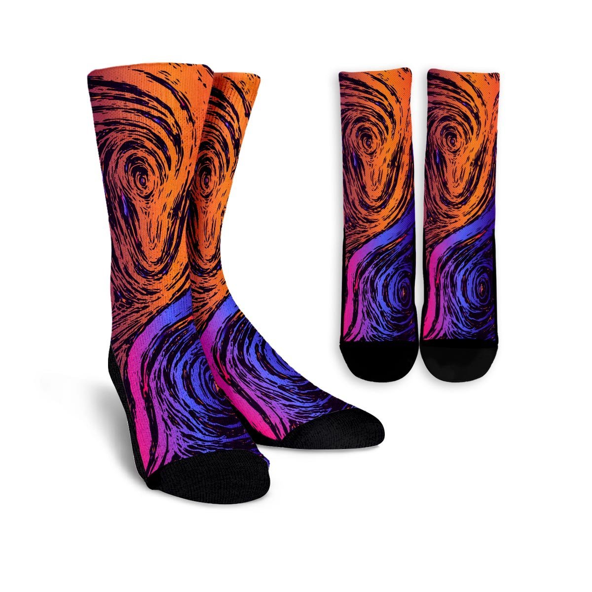Psychedelic Abstract Unisex Socks-grizzshop