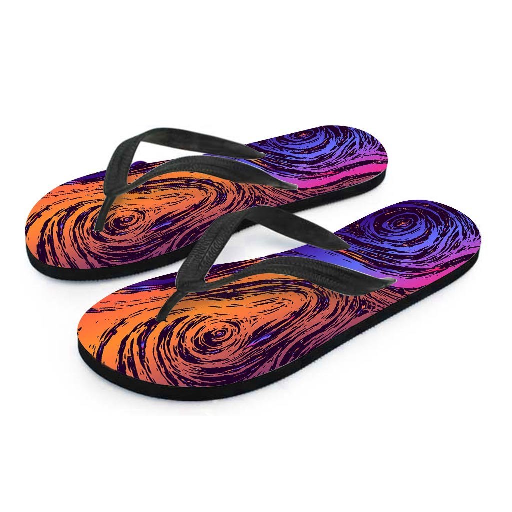 Psychedelic Abstract Women's Flip Flops-grizzshop