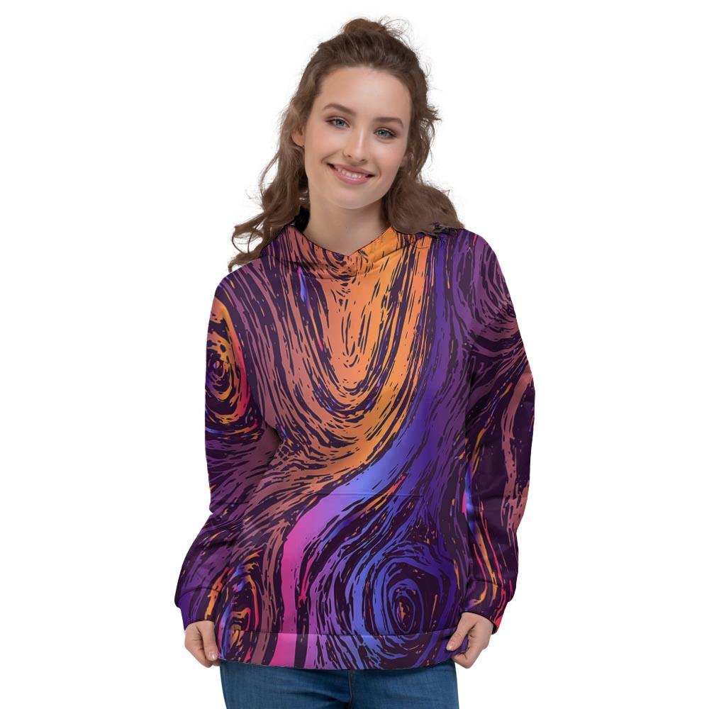 Psychedelic Abstract Women's Hoodie-grizzshop