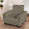 Psychedelic Blue Optical illusion Armchair Cover-grizzshop