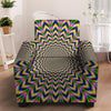 Psychedelic Blue Optical illusion Armchair Cover-grizzshop