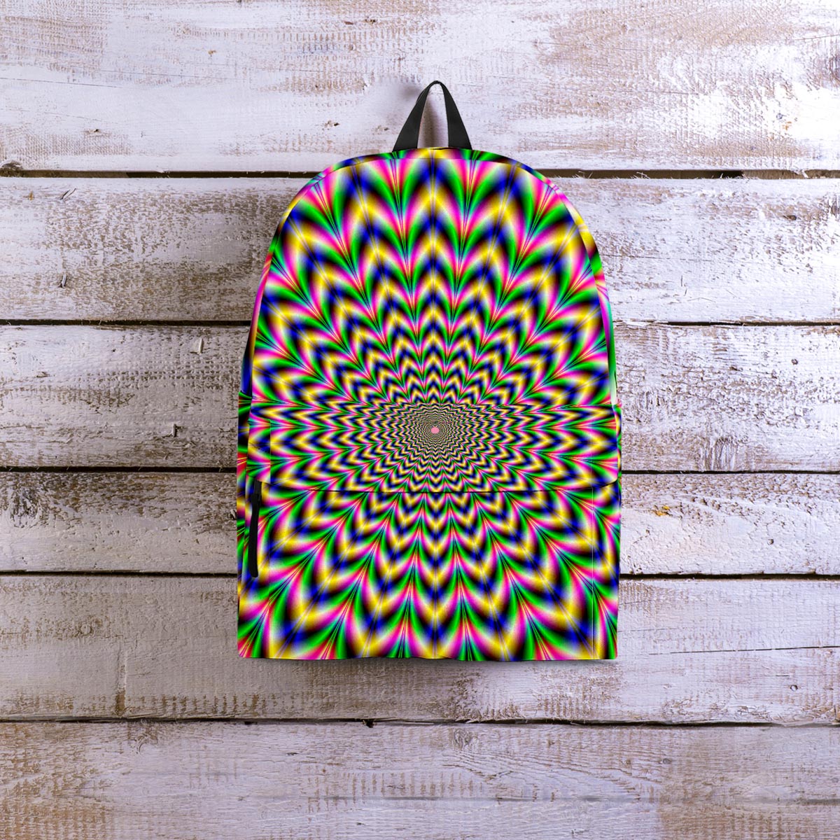 Psychedelic Blue Optical illusion Backpack-grizzshop