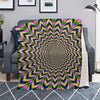 Psychedelic Blue Optical illusion Blanket-grizzshop