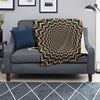 Psychedelic Blue Optical illusion Blanket-grizzshop