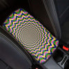 Psychedelic Blue Optical illusion Car Console Cover-grizzshop