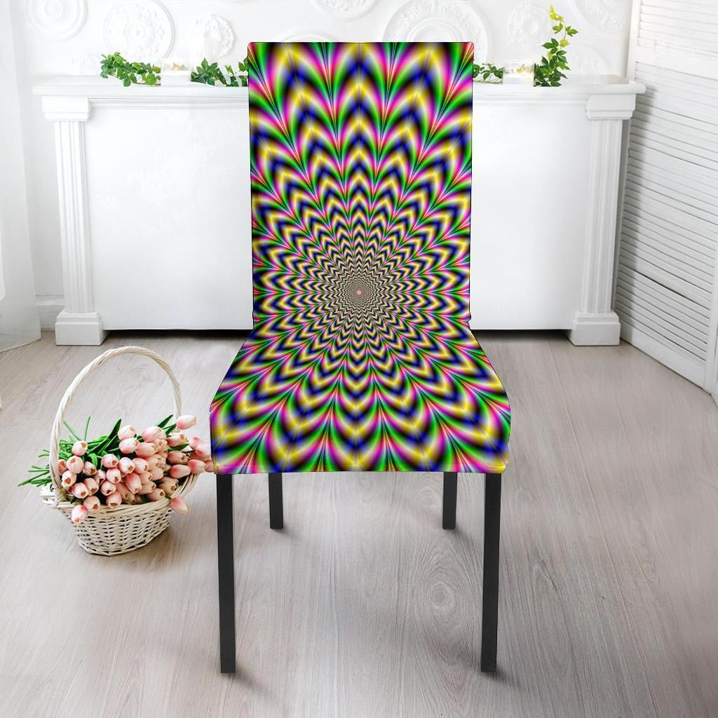 Psychedelic Blue Optical illusion Chair Cover-grizzshop