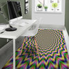 Psychedelic Blue Optical illusion Floor Mat-grizzshop