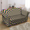 Psychedelic Blue Optical illusion Loveseat Cover-grizzshop