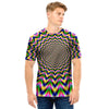 Psychedelic Blue Optical illusion Men T Shirt-grizzshop