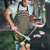 Psychedelic Blue Optical illusion Men's Apron-grizzshop