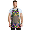 Psychedelic Blue Optical illusion Men's Apron-grizzshop