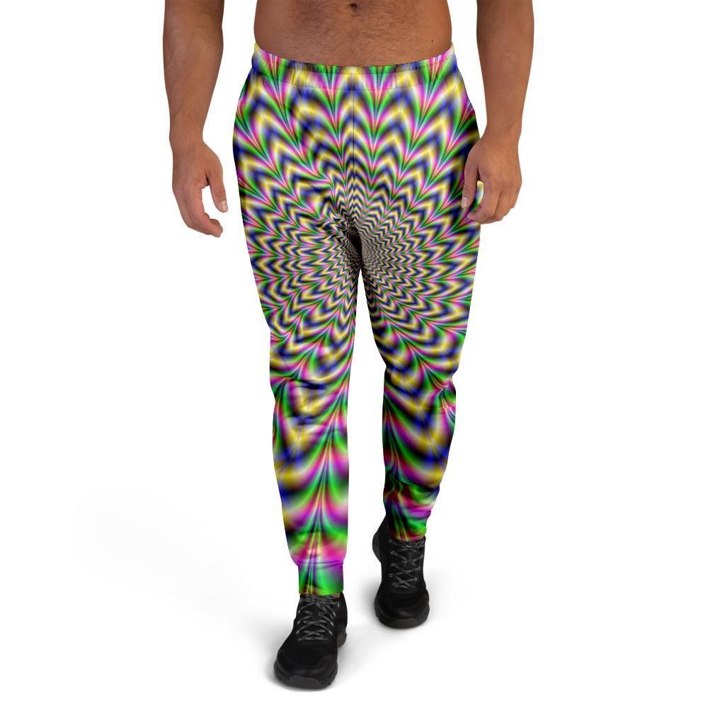 Psychedelic Blue Optical illusion Men's Joggers-grizzshop