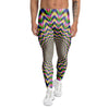 Psychedelic Blue Optical illusion Men's Leggings-grizzshop