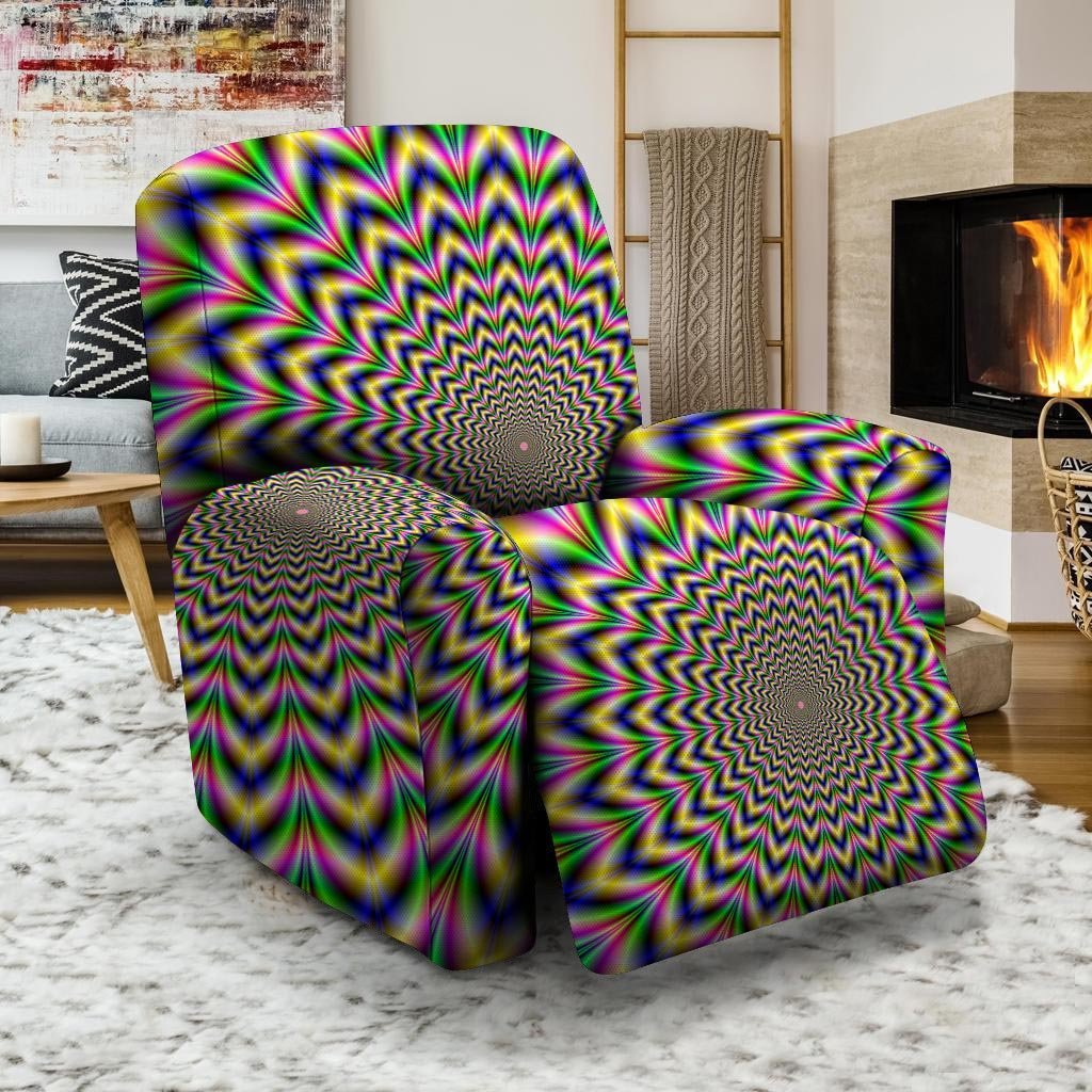 Psychedelic Blue Optical illusion Recliner Cover-grizzshop