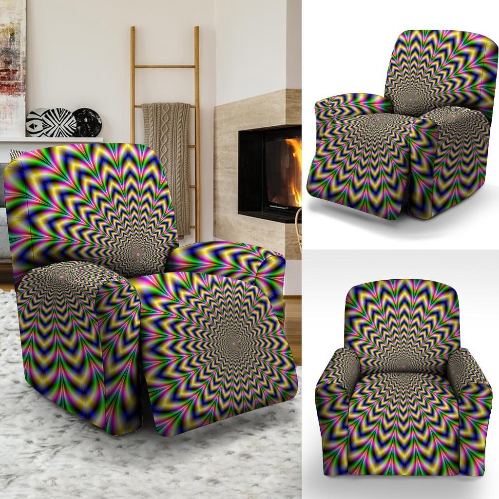 Psychedelic Blue Optical illusion Recliner Cover-grizzshop