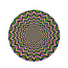 Psychedelic Blue Optical illusion Round Rug-grizzshop