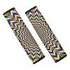 Psychedelic Blue Optical illusion Seat Belt Cover-grizzshop