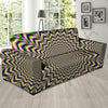 Psychedelic Blue Optical illusion Sofa Cover-grizzshop