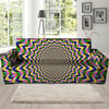 Psychedelic Blue Optical illusion Sofa Cover-grizzshop