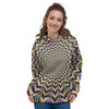 Psychedelic Blue Optical illusion Women's Hoodie-grizzshop