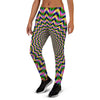 Psychedelic Blue Optical illusion Women's Joggers-grizzshop