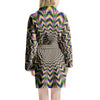 Psychedelic Blue Optical illusion Women's Robe-grizzshop