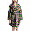 Psychedelic Blue Optical illusion Women's Robe-grizzshop