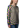 Psychedelic Blue Optical illusion Women's Sweatshirt-grizzshop