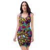 Psychedelic Bodycon Dress-grizzshop