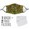 Psychedelic Christmas Pattern Print Face Mask-grizzshop