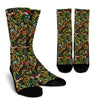 Psychedelic Christmas Pattern Print Unisex Crew Socks-grizzshop