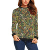 Psychedelic Christmas Pattern Print Women Crewneck Sweatshirt-grizzshop