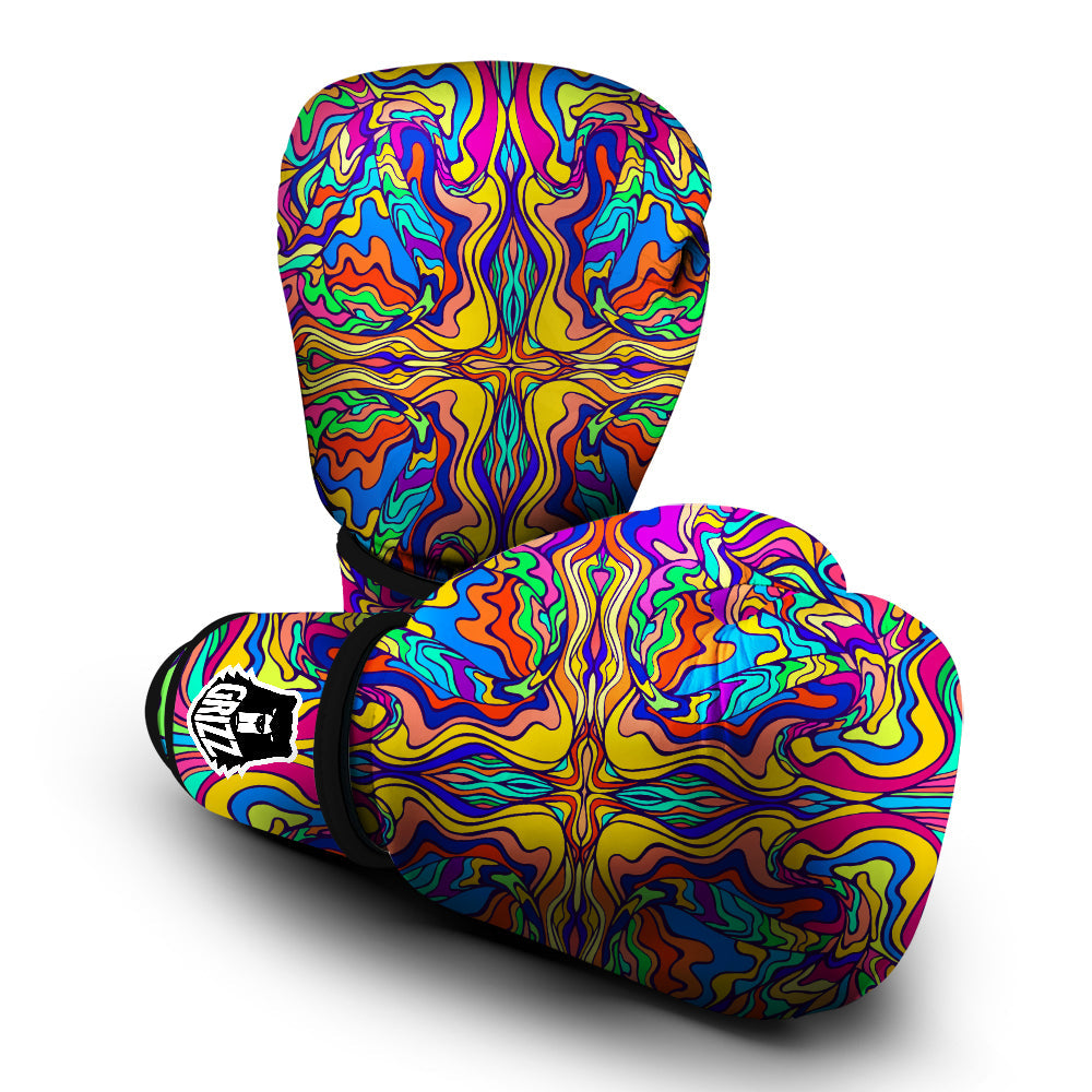 Psychedelic Colorful Fractal Mirror Print Boxing Gloves-grizzshop