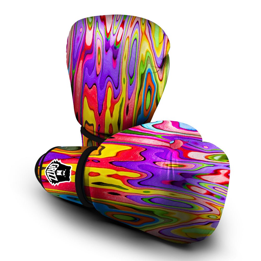 Psychedelic Colorful Print Boxing Gloves-grizzshop