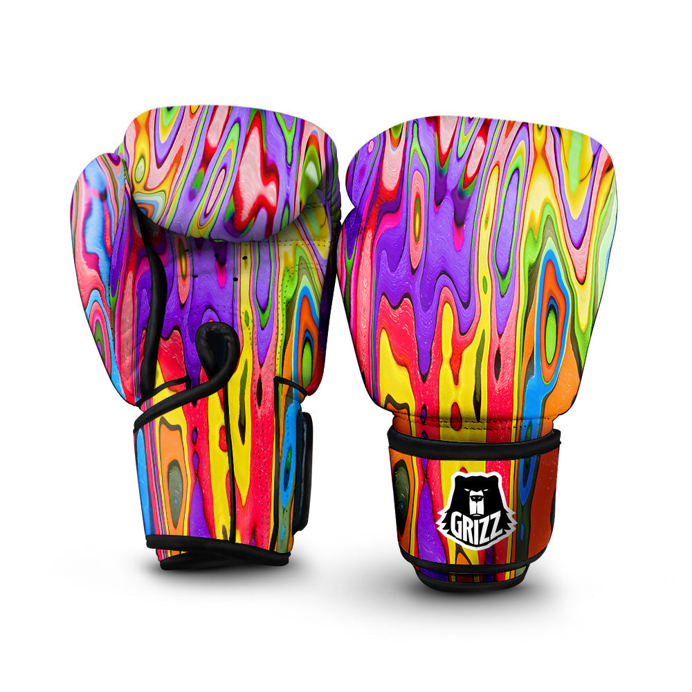 Psychedelic Colorful Print Boxing Gloves-grizzshop