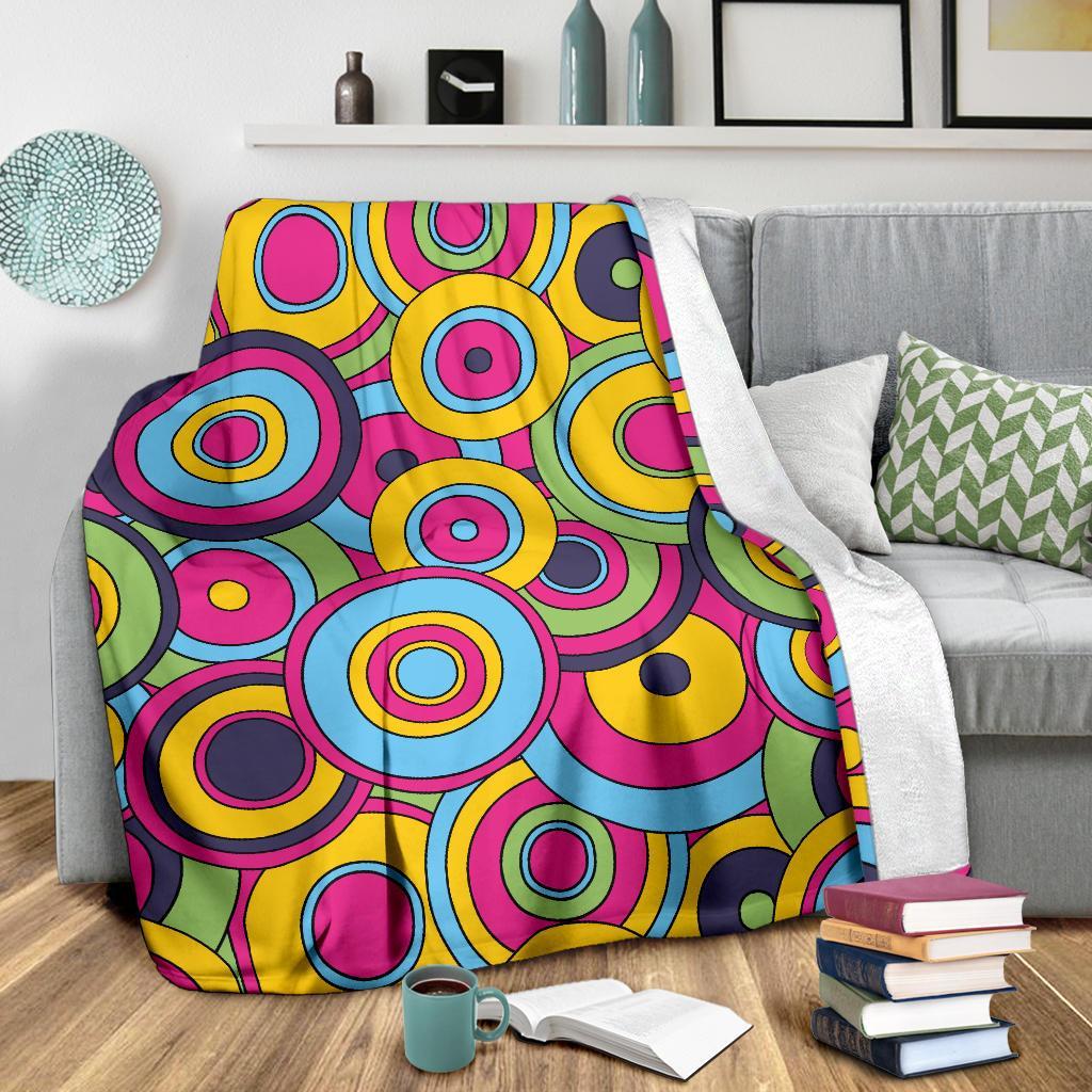 Psychedelic Colorful Print Pattern Blanket-grizzshop