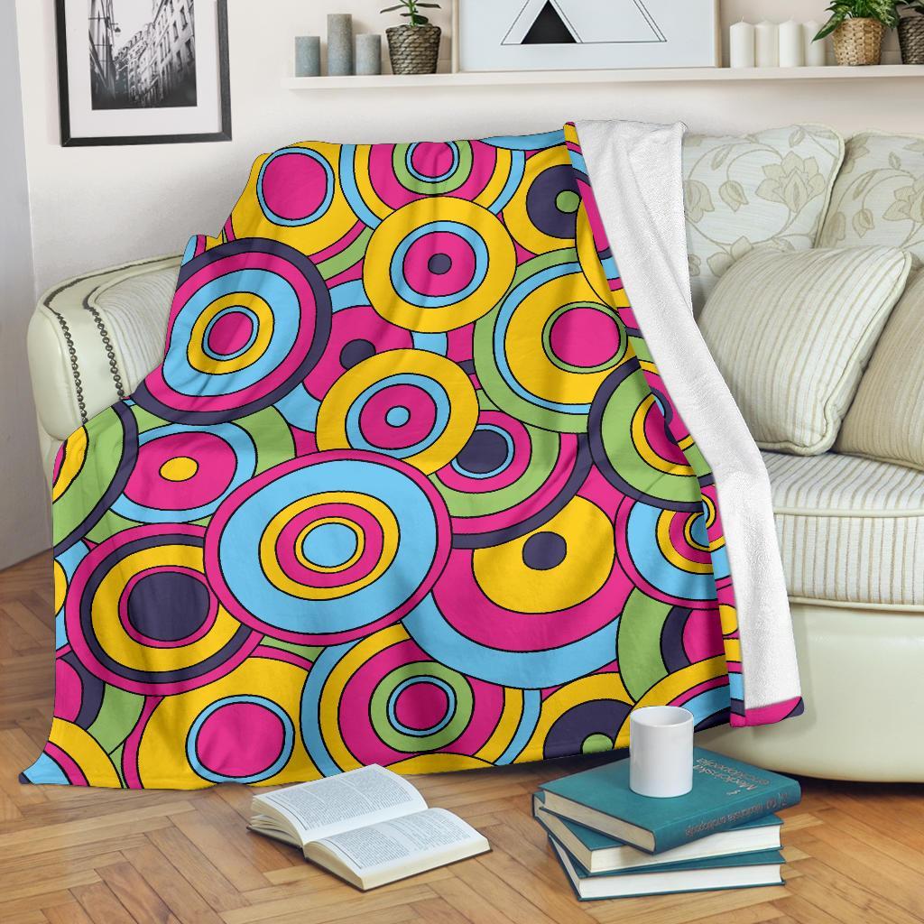 Psychedelic Colorful Print Pattern Blanket-grizzshop