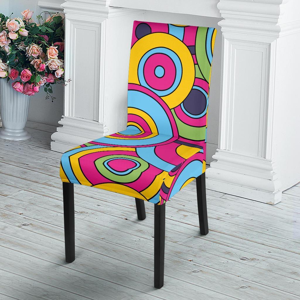 Psychedelic Colorful Print Pattern Chair Cover-grizzshop