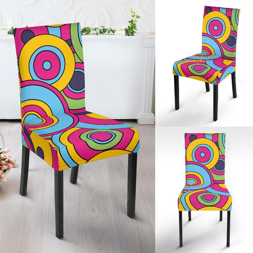 Psychedelic Colorful Print Pattern Chair Cover-grizzshop