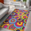 Psychedelic Colorful Print Pattern Floor Mat-grizzshop