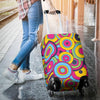 Psychedelic Colorful Print Pattern Luggage Cover Protector-grizzshop