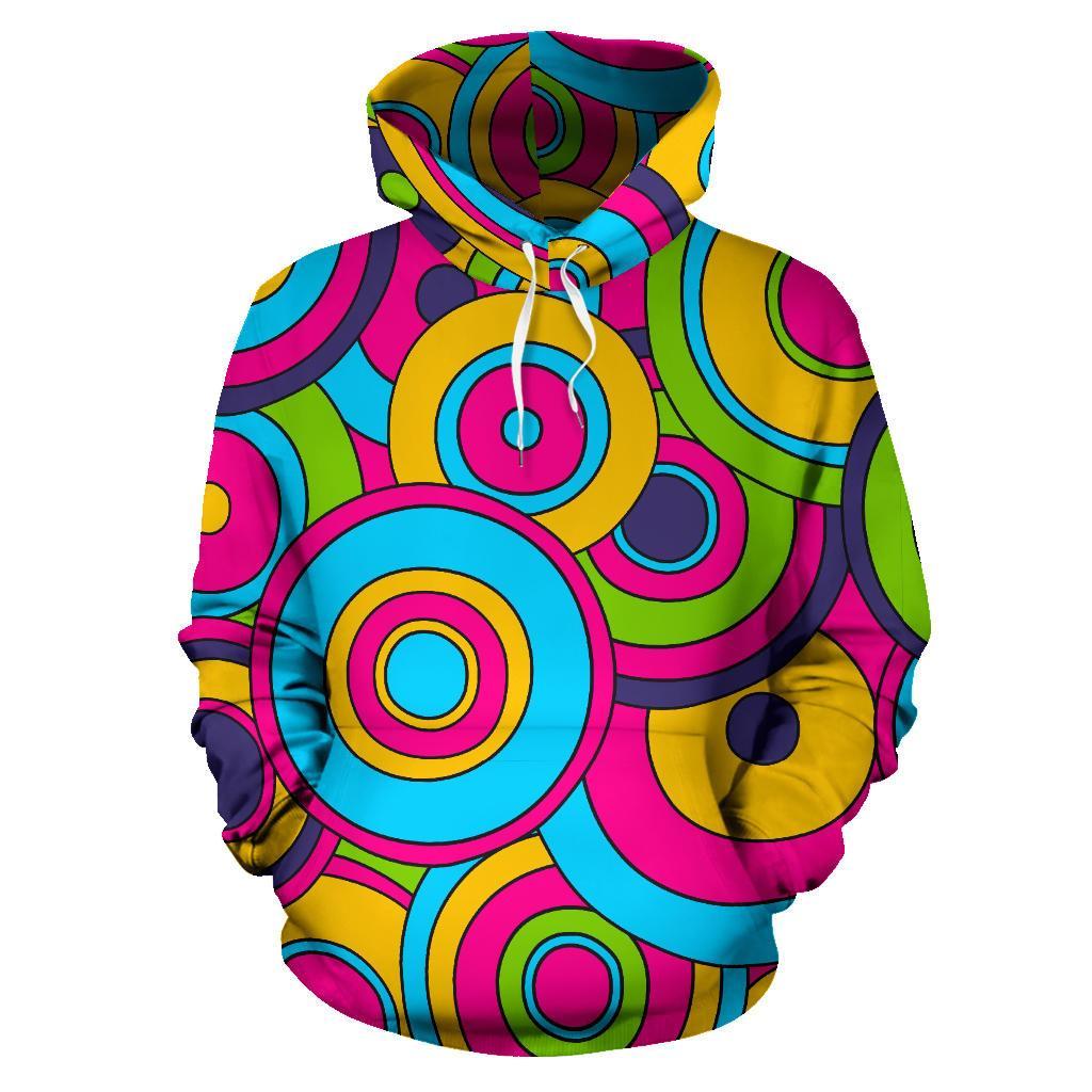 Psychedelic Colorful Print Pattern Men Women Pullover Hoodie-grizzshop