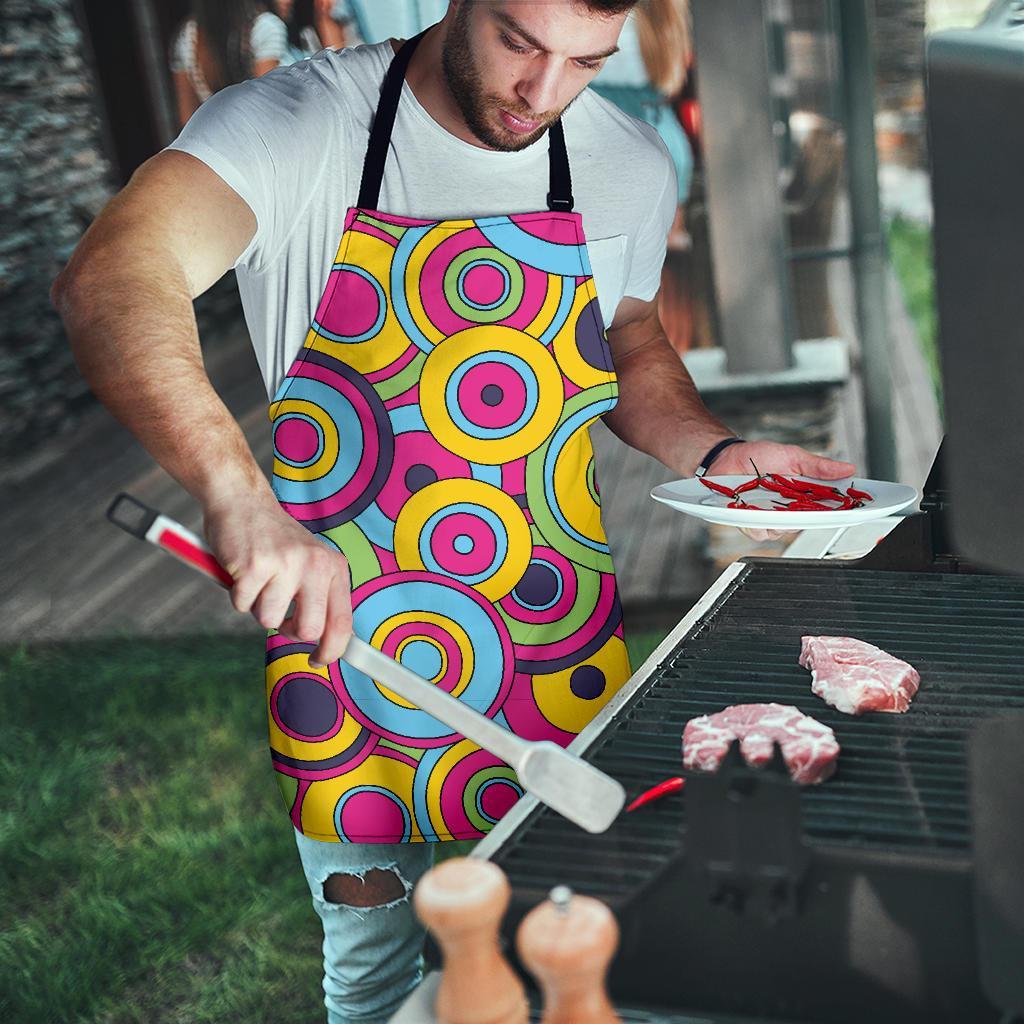 Psychedelic Colorful Print Pattern Men's Apron-grizzshop