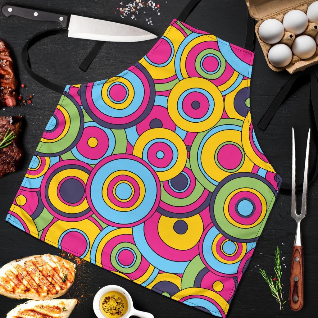 Psychedelic Colorful Print Pattern Men's Apron-grizzshop