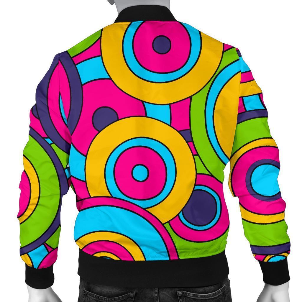 Psychedelic Colorful Print Pattern Men's Bomber Jacket-grizzshop