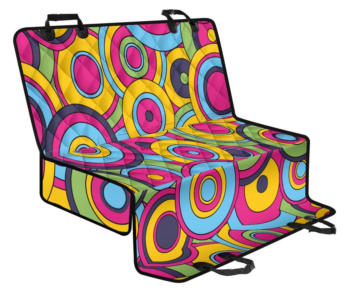 Psychedelic Colorful Print Pattern Pet Car Seat Cover-grizzshop