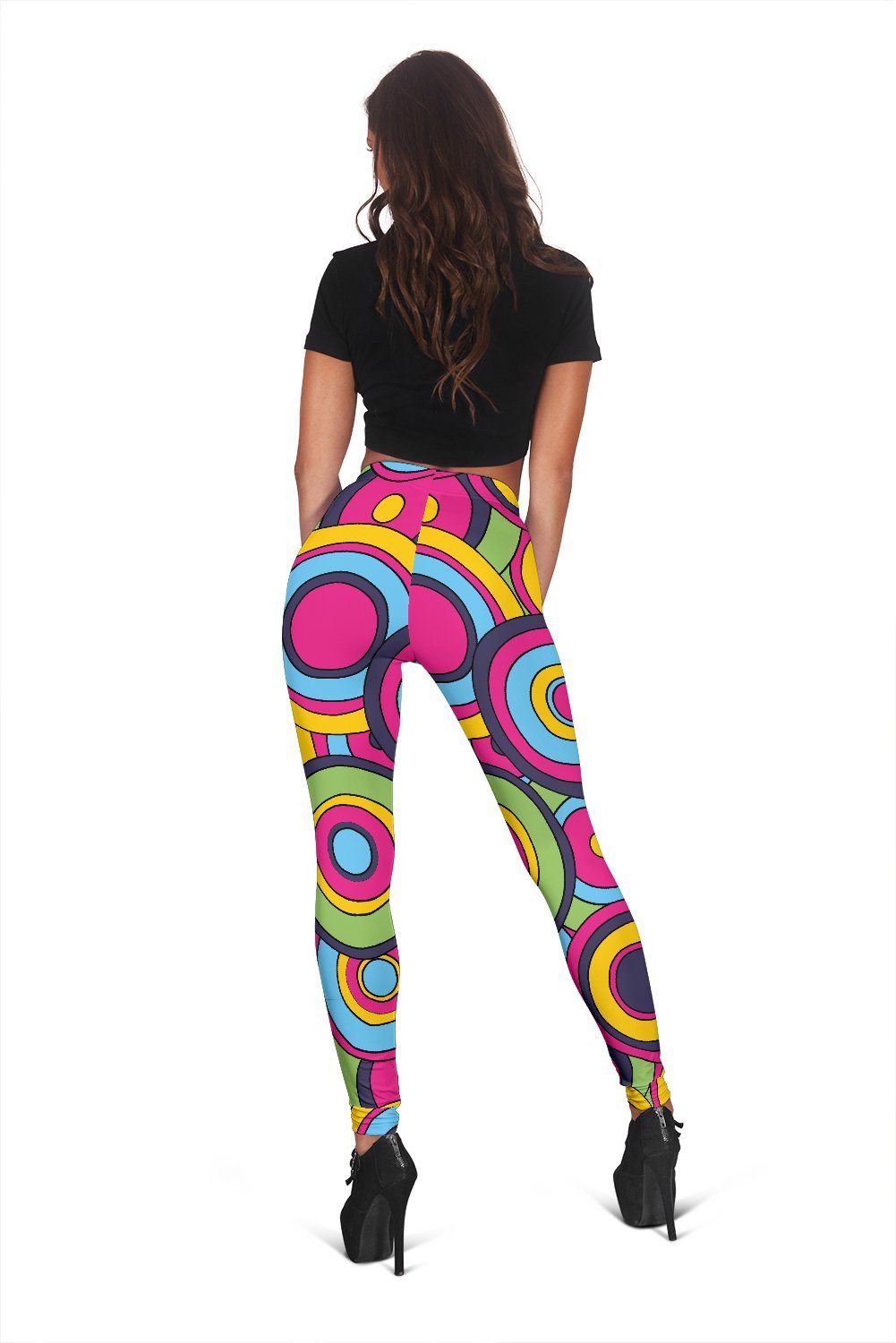 Psychedelic Colorful Print Pattern Women Leggings-grizzshop